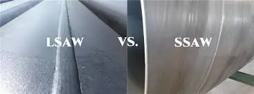 seamless vs. LSAW pipes seamless vs. LSAW pipes